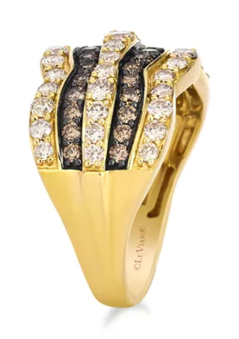Ring featuring 1 ct. t.w. Nude Diamonds™, 5/8 ct. t.w. Chocolate Diamonds® set in 14K Honey Gold™