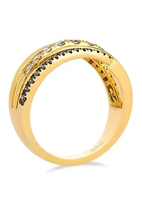 Ring featuring 1/2 ct. t.w. Nude Diamonds™, 1/4 ct. t.w. Chocolate Diamonds® set in 14K Honey Gold™
