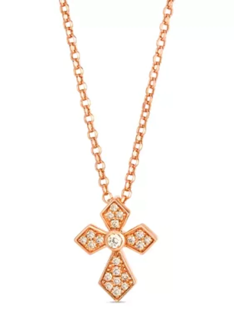 Pendant featuring 1/6 ct. t.w. Nude Diamonds™ set in 14K Strawberry Gold®