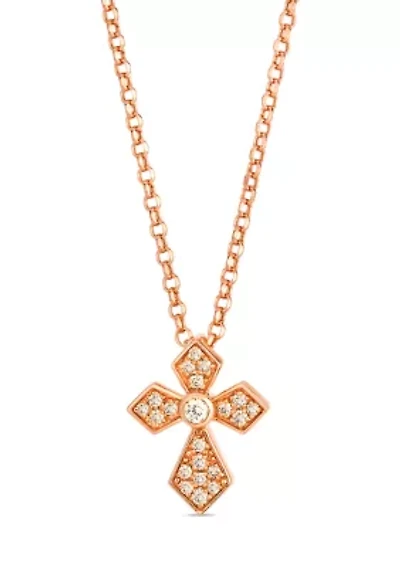 Pendant featuring 1/6 ct. t.w. Nude Diamonds™ set in 14K Strawberry Gold®