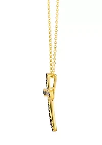Ombre®  Cross Pendant featuring 3/4 ct. t.w. Chocolate Ombré® Diamonds set in 14K Honey Gold™