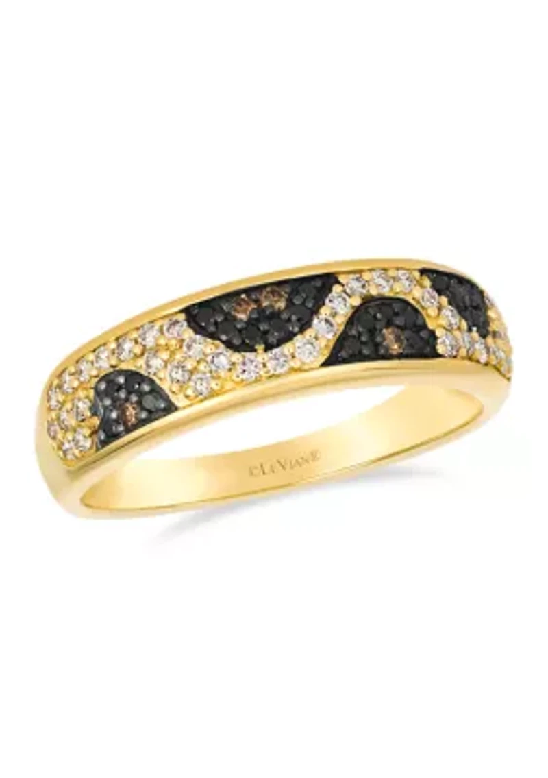 Ring featuring 1/20 ct. t.w. Chocolate Diamonds®, 1/5 ct. t.w. Nude Diamonds™, 1/10 ct. t.w. Blackberry Diamonds® set in 14K Honey Gold™