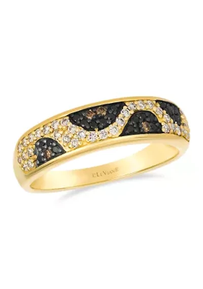 Ring featuring 1/20 ct. t.w. Chocolate Diamonds®, 1/5 ct. t.w. Nude Diamonds™, 1/10 ct. t.w. Blackberry Diamonds® set in 14K Honey Gold™