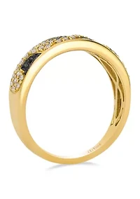 Ring featuring 1/20 ct. t.w. Chocolate Diamonds®, 1/5 ct. t.w. Nude Diamonds™, 1/10 ct. t.w. Blackberry Diamonds® set in 14K Honey Gold™