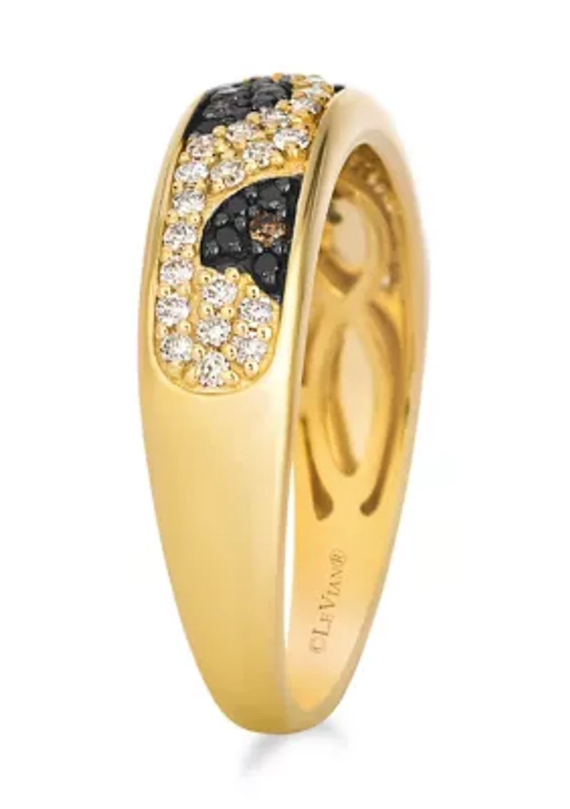 Ring featuring 1/20 ct. t.w. Chocolate Diamonds®, 1/5 ct. t.w. Nude Diamonds™, 1/10 ct. t.w. Blackberry Diamonds® set in 14K Honey Gold™