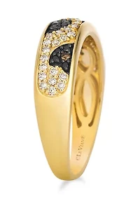 Ring featuring 1/20 ct. t.w. Chocolate Diamonds®, 1/5 ct. t.w. Nude Diamonds™, 1/10 ct. t.w. Blackberry Diamonds® set in 14K Honey Gold™