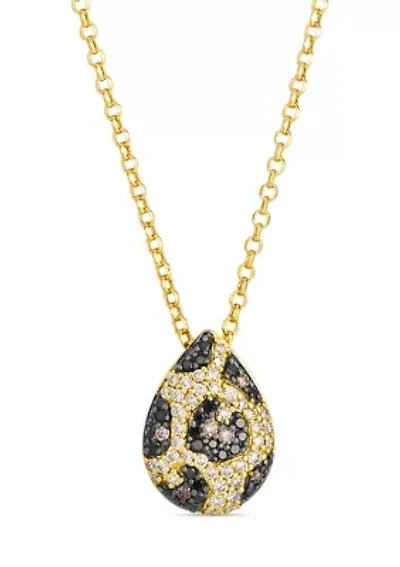 Le Vian® Pendant featuring 1/8 ct. t.w. Blackberry Diamonds®, 1/4 ct. t.w. Nude Diamonds™, 1/20 ct. t.w. Chocolate Diamonds® set in 14K Honey Gold™