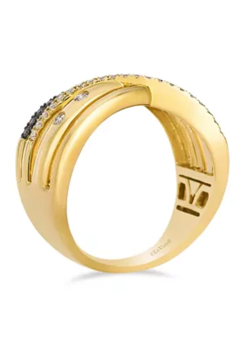 Ring featuring 1/5 ct. t.w. Nude Diamonds™, 1/10 ct. t.w. Chocolate Diamonds® set in 14K Honey Gold™