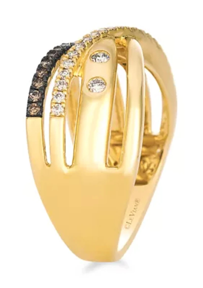 Ring featuring 1/5 ct. t.w. Nude Diamonds™, 1/10 ct. t.w. Chocolate Diamonds® set in 14K Honey Gold™