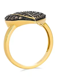 Le Vian® x Godiva Heart Ring featuring 5/8 ct. t.w. Chocolate Diamonds® set in 14K Honey Gold™