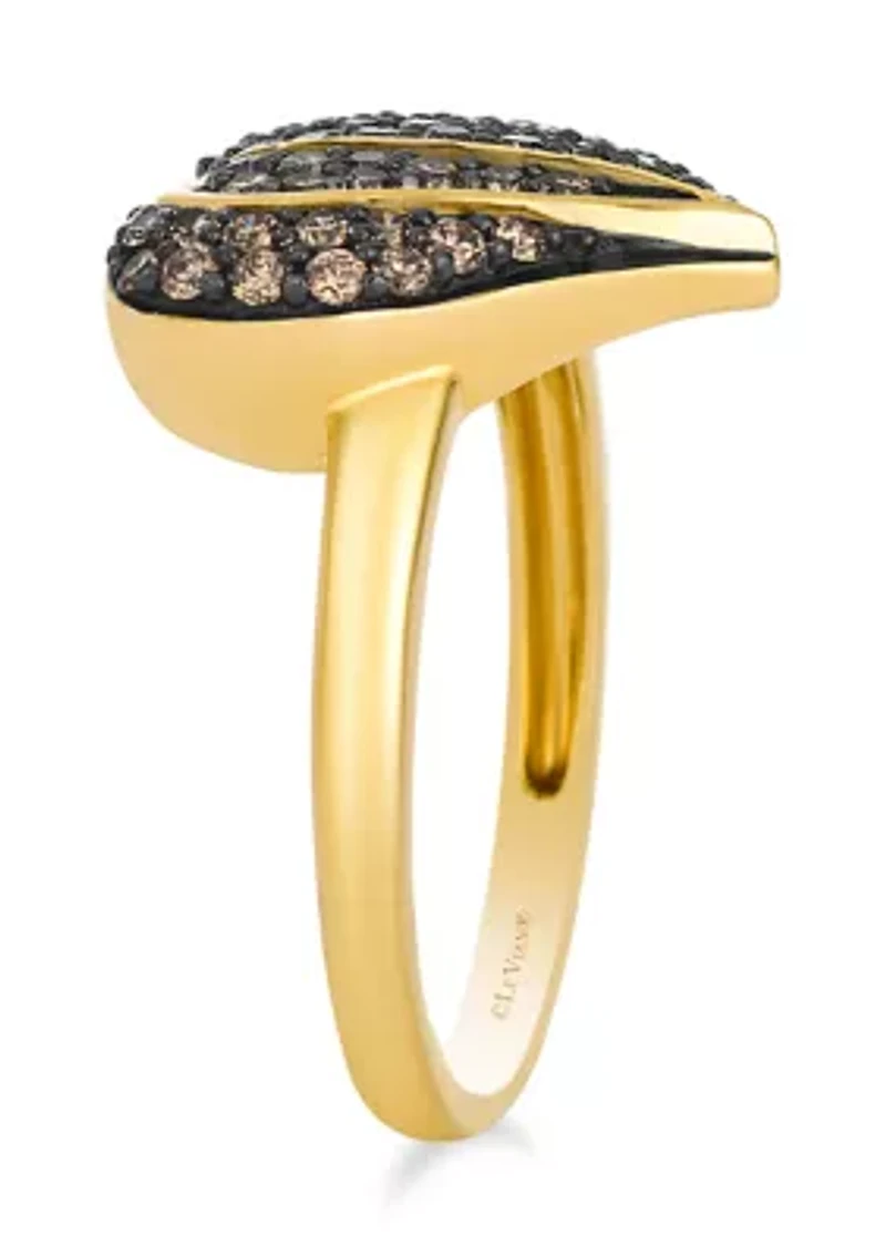 Le Vian® x Godiva Heart Ring featuring 5/8 ct. t.w. Chocolate Diamonds® set in 14K Honey Gold™