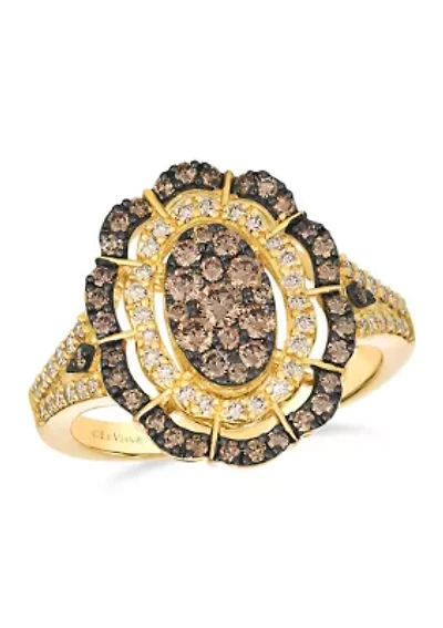 Ring featuring 1/2 ct. t.w. Chocolate Diamonds®, 1/3 ct. t.w. Nude Diamonds™ set in 14K Honey Gold™