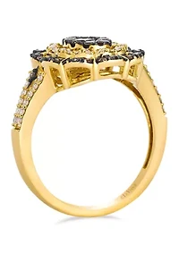 Ring featuring 1/2 ct. t.w. Chocolate Diamonds®, 1/3 ct. t.w. Nude Diamonds™ set in 14K Honey Gold™