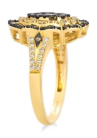 Ring featuring 1/2 ct. t.w. Chocolate Diamonds®, 1/3 ct. t.w. Nude Diamonds™ set in 14K Honey Gold™