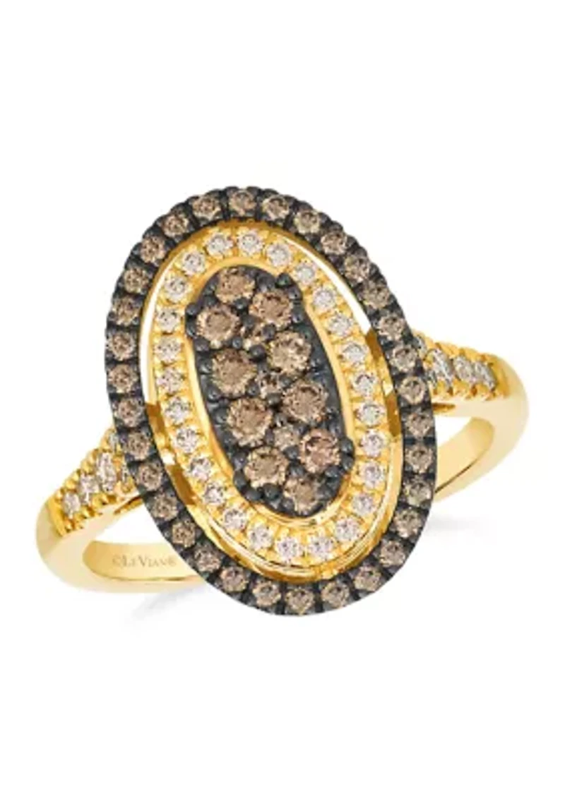Ring featuring 1/2 ct. t.w. Chocolate Diamonds®, 1/4 ct. t.w. Nude Diamonds™ set in 14K Honey Gold™