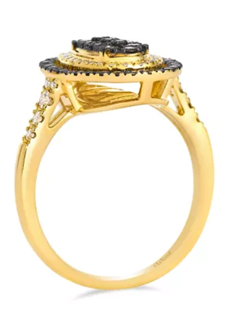 Ring featuring 1/2 ct. t.w. Chocolate Diamonds®, 1/4 ct. t.w. Nude Diamonds™ set in 14K Honey Gold™