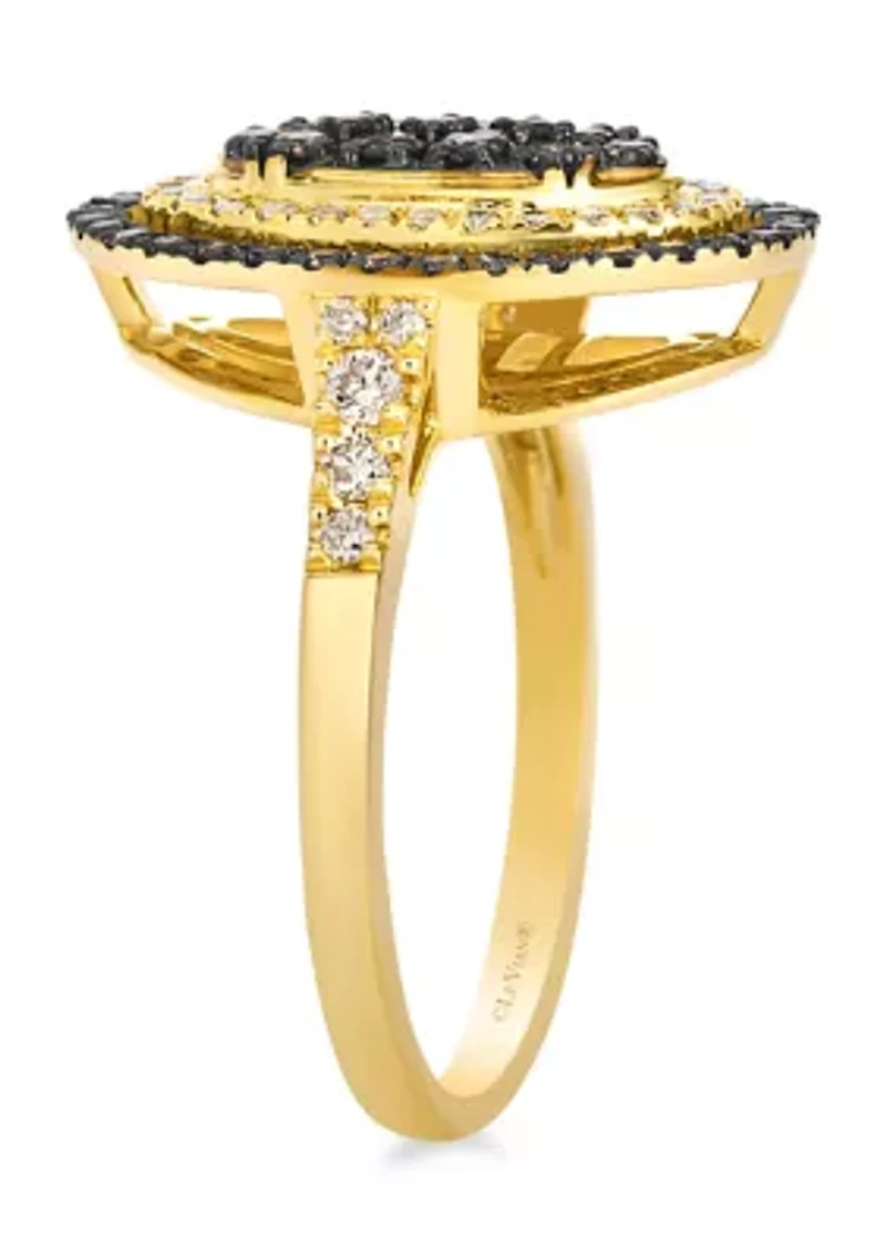 Ring featuring 1/2 ct. t.w. Chocolate Diamonds®, 1/4 ct. t.w. Nude Diamonds™ set in 14K Honey Gold™