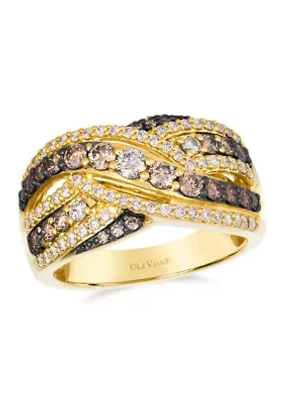 Ombré® Ring featuring 1.05 ct. t.w. Chocolate Ombré® Diamonds, 1/10 ct. t.w. Chocolate Diamonds® set in 14K Honey Gold™