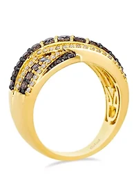 Ombré® Ring featuring 1.05 ct. t.w. Chocolate Ombré® Diamonds, 1/10 ct. t.w. Chocolate Diamonds® set in 14K Honey Gold™