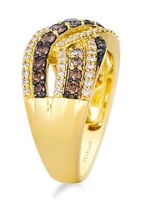 Ombré® Ring featuring 1.05 ct. t.w. Chocolate Ombré® Diamonds, 1/10 ct. t.w. Chocolate Diamonds® set in 14K Honey Gold™