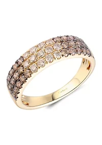 Ombré® Ring featuring 1 ct. t.w. Chocolate Ombré® Diamonds set in 14K Honey Gold™