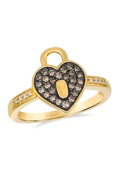 Ring featuring 1/5 ct. t.w. Chocolate Diamonds®, 1/10 ct. t.w. Nude Diamonds™ set in 14K Honey Gold™