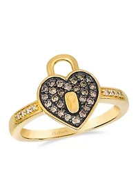 Ring featuring 1/5 ct. t.w. Chocolate Diamonds®, 1/10 ct. t.w. Nude Diamonds™ set in 14K Honey Gold™