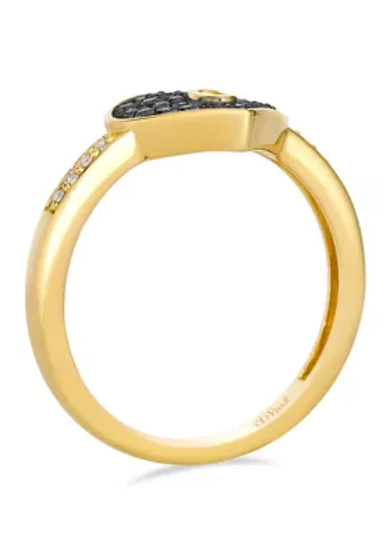 Ring featuring 1/5 ct. t.w. Chocolate Diamonds®, 1/10 ct. t.w. Nude Diamonds™ set in 14K Honey Gold™