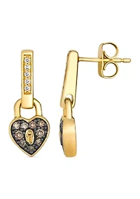 Heart Earrings in 14K Yellow Gold