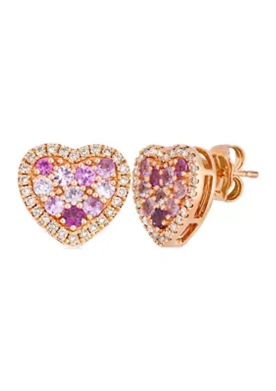 14K Heart Earrings