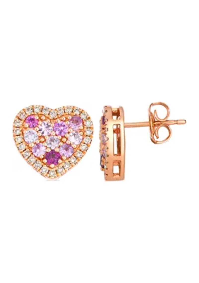 14K Heart Earrings