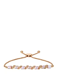 1.75 ct. t.w. Opal and 1/10 ct. t.w. Diamond Bracelet in 14K Rose Gold