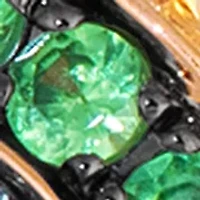 1/5 ct. t.w. Cinnamon Citrine®, 1/5 ct. t.w. Forest Green Tsavorite™, 1/10 ct. t.w. Bubble Gum Pink Sapphire™, 1/10 ct. t.w. Ocean Blue Topaz™, ct. t.w. Grape Amethyst™, 1/10 ct. t.w. Nude Diamonds™ Earrings set in 14K Strawberry Gold®