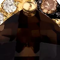 3/4 ct. t.w. Chocolate Quartz®, Chocolate Diamonds®, 1/20 ct. t.w. Vanilla Diamonds® Necklace in 14K Honey Gold™