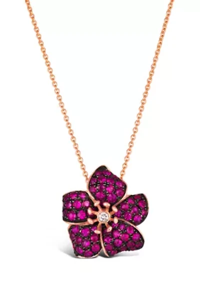 Pendant featuring 1 cts. Passion Ruby®, Nude Diamonds™ set in 14K Strawberry Gold®