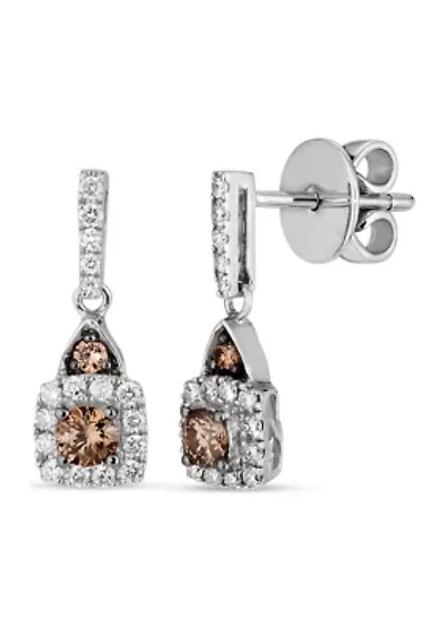 1/2 ct. t.w. Diamond Drop Earrings in 14K White Gold 