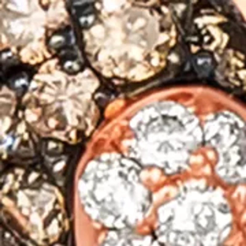 1/3 ct. t.w. Nude Diamonds™, 1/4 ct. t.w. Chocolate Diamonds® Cat Necklace in 14K Strawberry Gold®