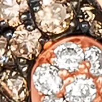 1/3 ct. t.w. Nude Diamonds™, 1/4 ct. t.w. Chocolate Diamonds® Cat Necklace in 14K Strawberry Gold®