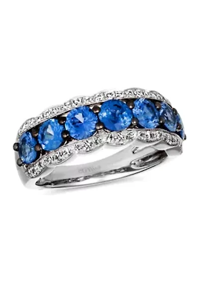 Ring featuring 2.25 ct. t.w. Blueberry Sapphire™, 1/3 ct. t.w. Nude Diamonds™ set in 14K Vanilla Gold®