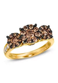 Ring featuring 1 ct. t.w.Chocolate Diamonds®, 1/3 t.w. Nude Diamonds™ 14K Honey Gold™