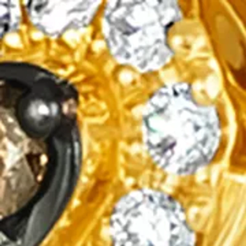 1/8 ct. t.w. Chocolate Diamonds®, 1/5 ct. t.w. Nude Diamonds™ Heart Earrings in 14K Honey Gold™