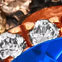 Ring featuring 3.5 ct. t.w. Blueberry Tanzanite®, 1 ct. t.w. Chocolate Diamonds®, 1/2 ct. t.w. Nude Diamonds™ set in 14K Strawberry Gold®