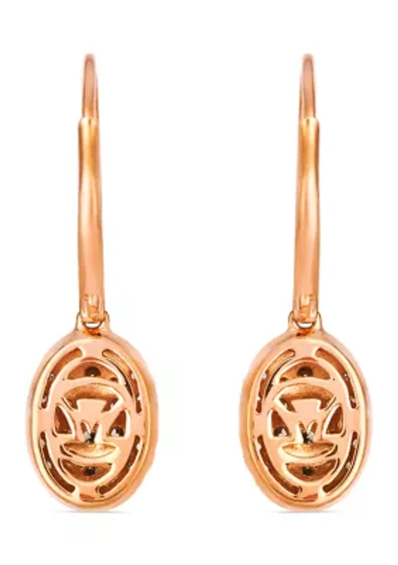 Earrings featuring 1/3 cts. Chocolate Diamonds®, 1/5 cts. Nude Diamonds™ set in 14K Strawberry Gold®