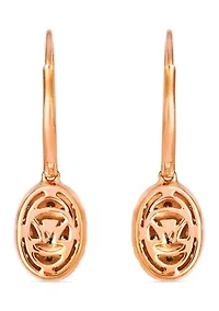 Earrings featuring 1/3 cts. Chocolate Diamonds®, 1/5 cts. Nude Diamonds™ set in 14K Strawberry Gold®