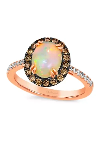  Ring featuring 1 ct. t.w. Neopolitan Opal™, 1/5 ct. t.w. Nude Diamonds™, 1/3 ct. t.w. Chocolate Diamonds® set in 14K Strawberry Gold®