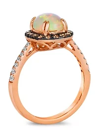  Ring featuring 1 ct. t.w. Neopolitan Opal™, 1/5 ct. t.w. Nude Diamonds™, 1/3 ct. t.w. Chocolate Diamonds® set in 14K Strawberry Gold®