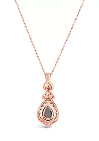  Pendant featuring 7/8 ct. t.w. Chocolate Quartz®, 1/2 ct. t.w. Nude Diamonds™, Chocolate Diamonds® set in 14K Strawberry Gold®