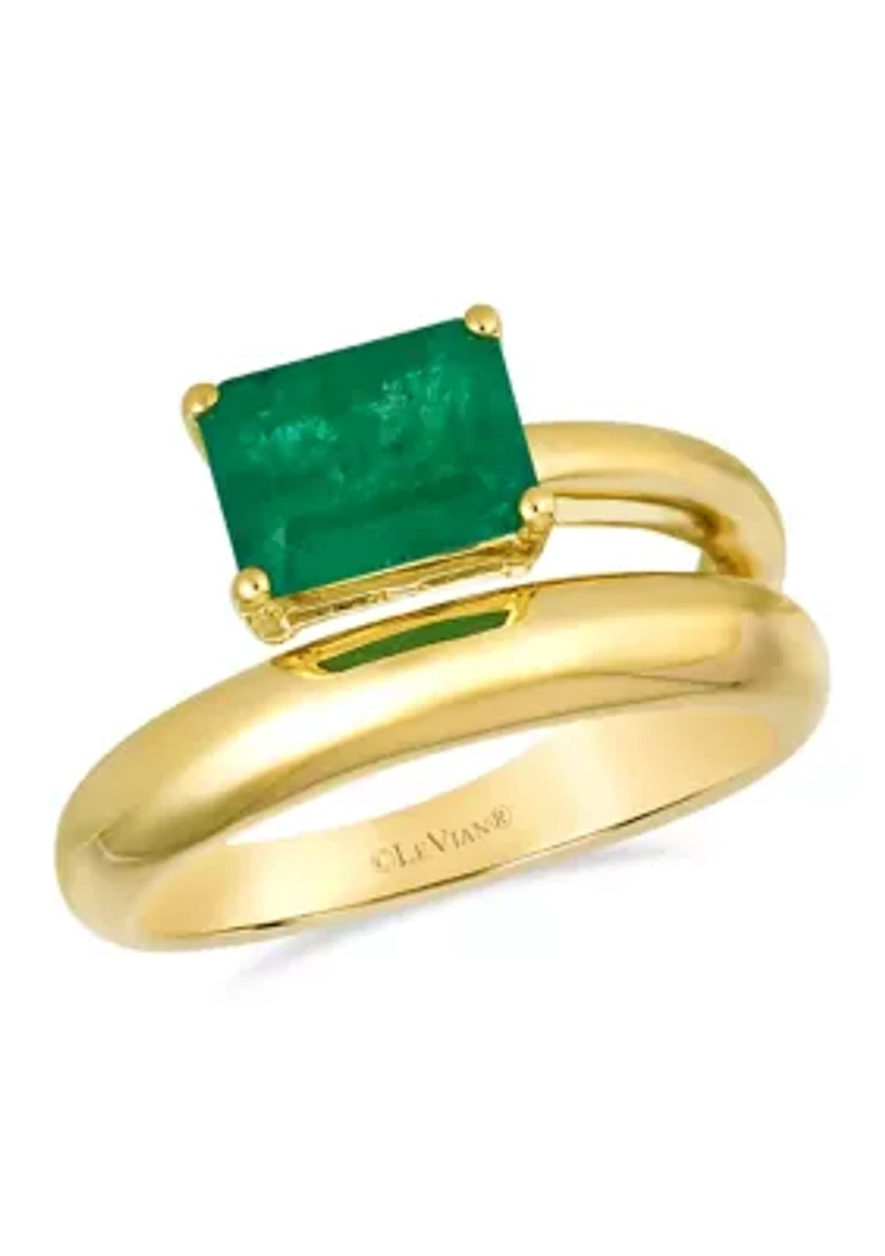 Ring featuring 1.38 ct. t.w. Costa Smeralda Emeralds™, set in 14K Honey Gold™