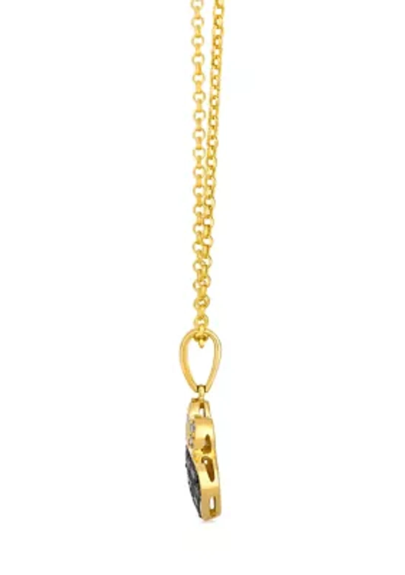 Dog Paw Pendant featuring 1/3 ct. t.w. Chocolate Diamonds®, 1/5 ct. t.w. Nude Diamonds™ set in 14K Honey Gold™