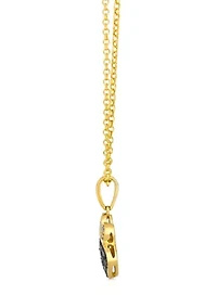 Dog Paw Pendant featuring 1/3 ct. t.w. Chocolate Diamonds®, 1/5 ct. t.w. Nude Diamonds™ set in 14K Honey Gold™